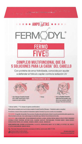 Tratamiento Capilar Fermodyl Anticaida 12 Ampolletas De 6ml