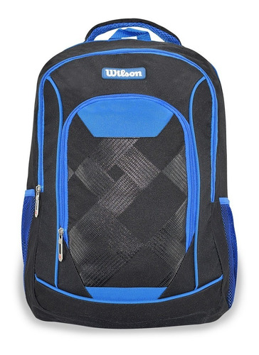 Mochila deportiva Wilson IX-15408 color negro/azul diseño lisa 32L