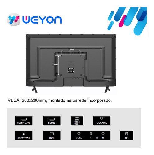 Smart Tv 43'' Full Hd Weyon 43wdsnbx Wi-fi Android 14