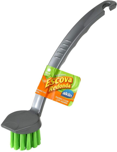 Escova Redonda Com Cabo 8 X 5 X 28 Cm Alklin