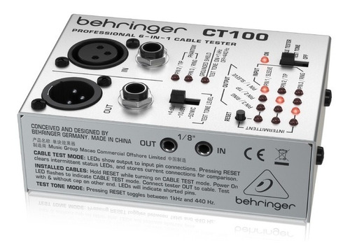 Imagem 5 de 7 de Testador De Cabos Behringer Ct100 6 In 1 Profissional