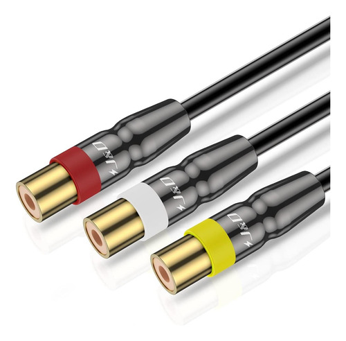Cable J&d Rca, Cable De Extensión Av Masculino A Femenino De