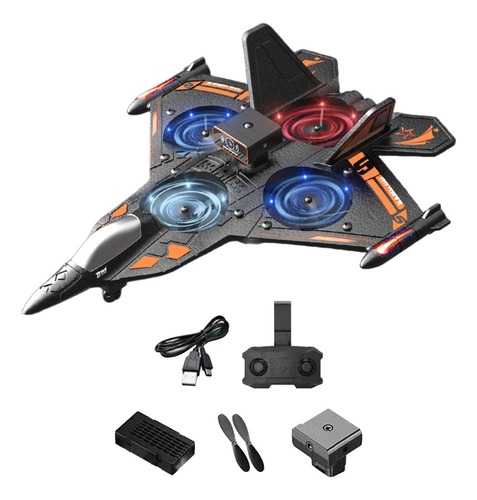 Rc Quadcopter Rc Avión 4 Turbofan Usb Auto Flotando Naranja