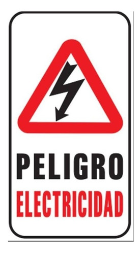 Cartel Peligro Electricidad 10x18 Cm Señalización Industrial