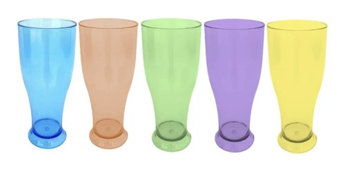 Vaso Berlin Acrílico  Colores 20 Piezas 490 Ml 