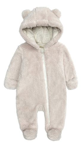 Mono Polar Invierno Para Niños Con Capucha Y Cremallera