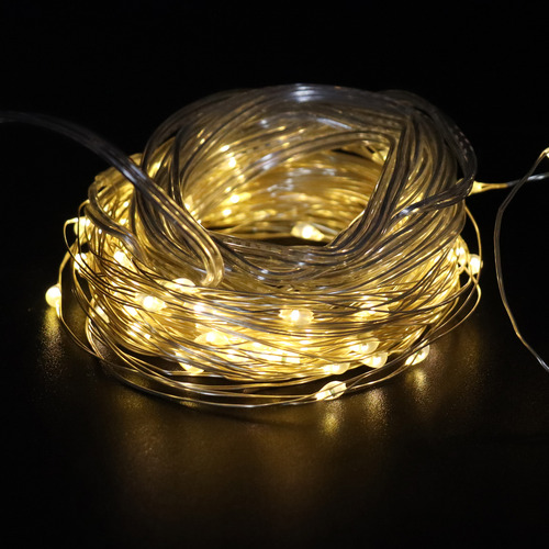 Cable De Cobre Solar Para Césped, 100 Led, Ip45