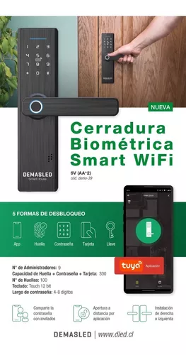 Cerradura Biométrica Smart WIFI