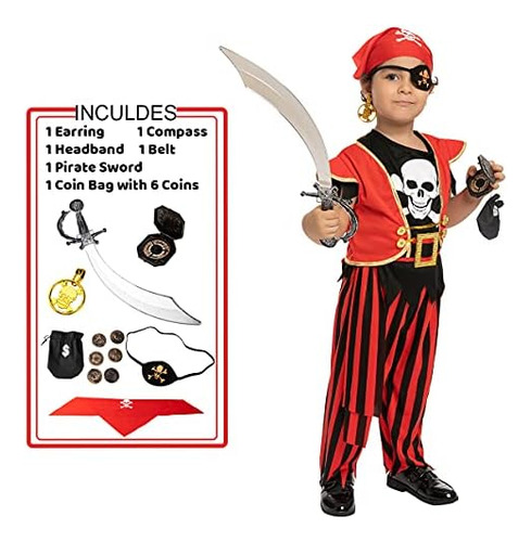 Spooktacular Creations Disfraz De Intendente Feroz De Pirata