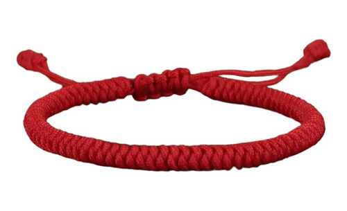 Pulsera Tibetana Trenzada Roja Protección Suerte Prosperidad