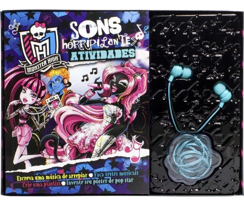 Livro Monster High - Sons Horripilantes - Atividades + Fone