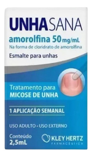 Unha Sana Esmalte Antimicótico 50mg/ml ( Kit 2x2,5ml=5ml )