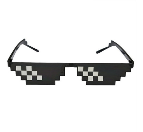Gafas De Sol Divertidas, Lentes De Mosaico De 8 Bits Píxeles