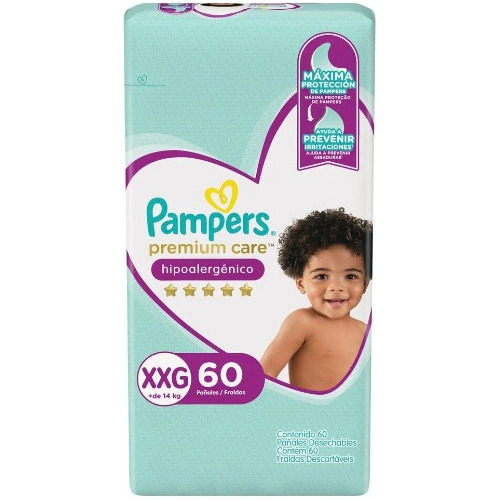 Pampers Premium Care Pañal Xxg 60uds.