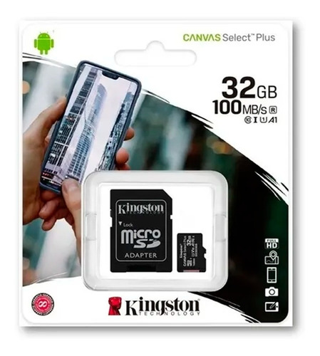Tarjeta Memoria Kingston Canvas Plus Microsd 32gb 100mb/s A1