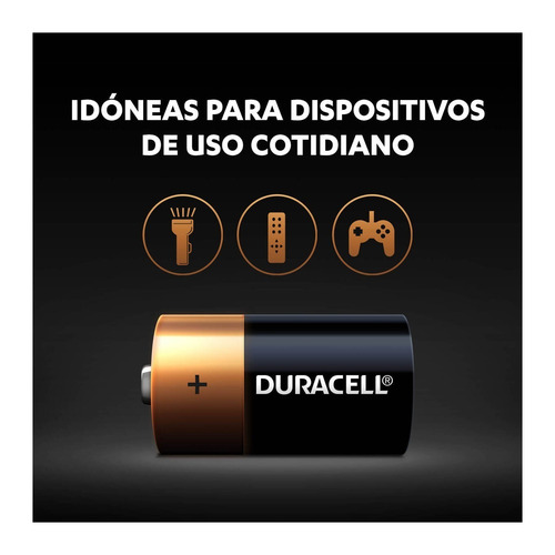 Duracell Pilas D alcalinas, baterías D 1.5V, 2 pilas