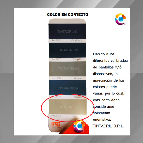 Esmalte Sintético Ral 7032 X 3.6 Lts. Gris Guijarro Brillante