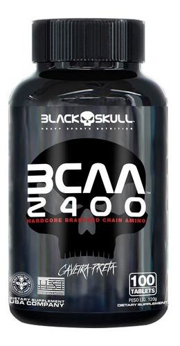 Aminoácido 2400 - 100 Tab - Black Skull Caveira Preta