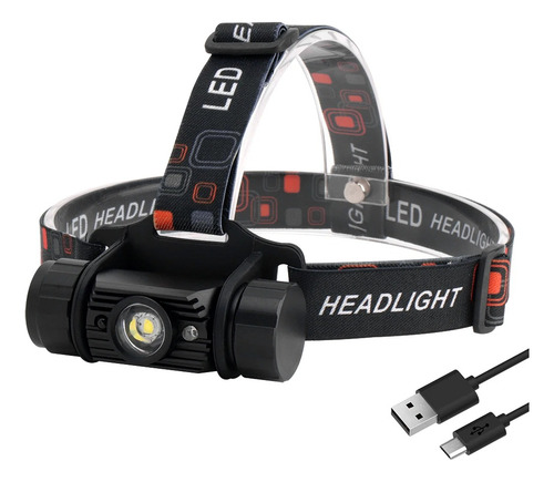 Linterna Frontal Led Con Sensor De Infrarrojos, Recargable P