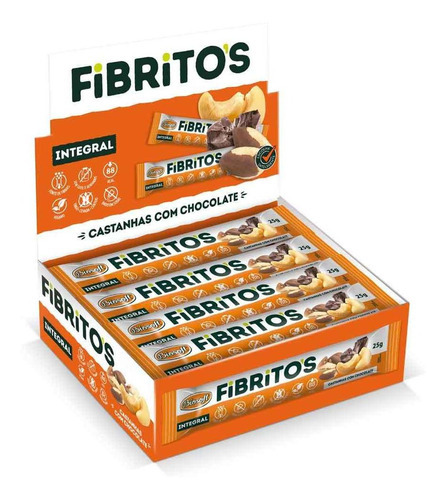 Fibritos Com Castanha De Caju Biosoft (cx C/ 15un De 25g) Cor Única