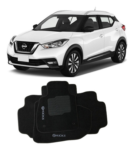 Imagem 2 de 9 de Kit Tapete Carpete Luxo + Soleira Porta Nissan Kicks 21 2022