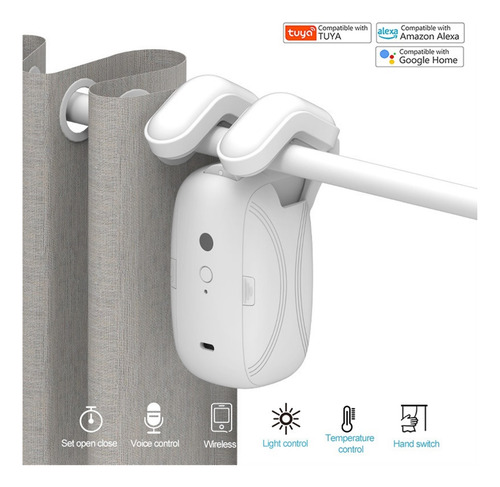 Controlador De Cortinas Alexa Para Rod Curtain Setup Home
