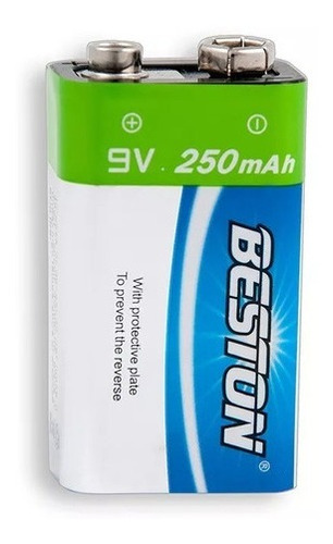 Batería Pila 9v Voltios 250mah Recargable Beston Original