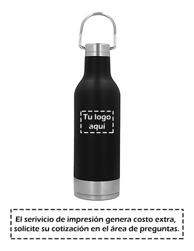 Imagen 4 de 10 de Termo Con Doble Pared De Acero, Con Asa Metálica 500ml