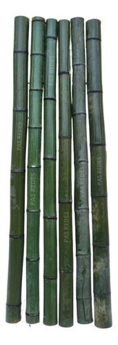 Bambu Mosso Tronco Natural Kit Com 6un De 1,00m Cada