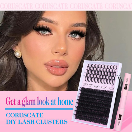 Lash Clusters Kit Coruscate, Extensión De Pestañas Largas, 1