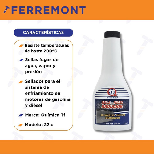 Liquido Para Radiador Sella Fugas 355ml Quimica Tf 22-c
