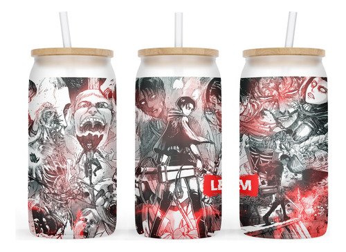 Vaso Bambu Starbucks Levi Attack On Titan Shingeki Anime Man