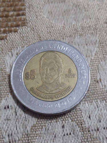 Moneda 5 Pesos, Guadalupe Victoria (Usado)