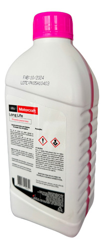 Kit 6l Aditivo Radiador (long Life Rosa) Todos Veículos Ford