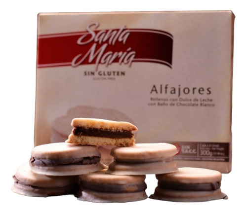 Santa Maria Alfajores Choco Blanco Caja 6u X 22 Cajas