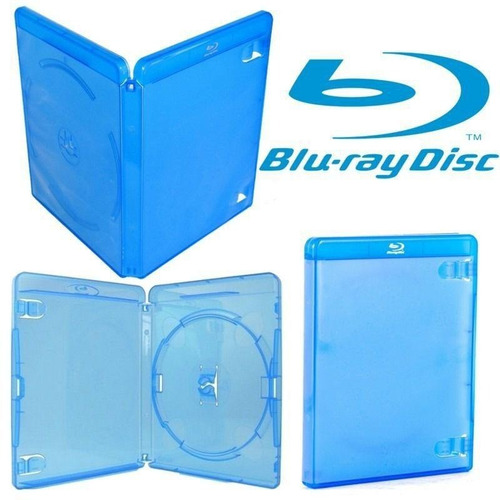 50 Estojos De Blu-ray Azul