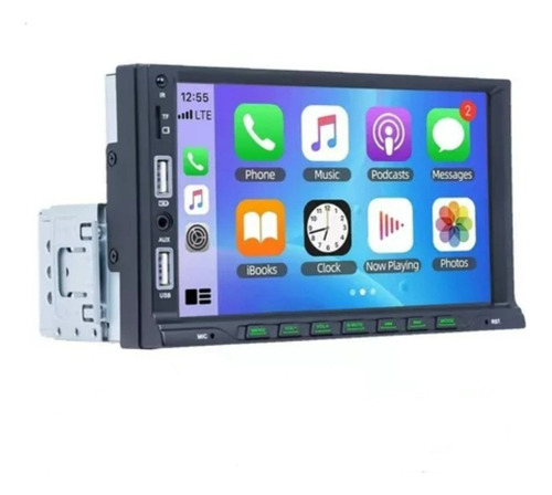 S Radio De Coche Carplay, 1 Din, 7 Fm, Bt, Para Control De
