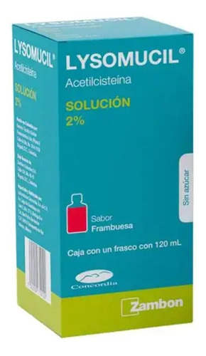 Lysomucil Solución 2% Sabor A Frambuesa Caja Con Frasco Por