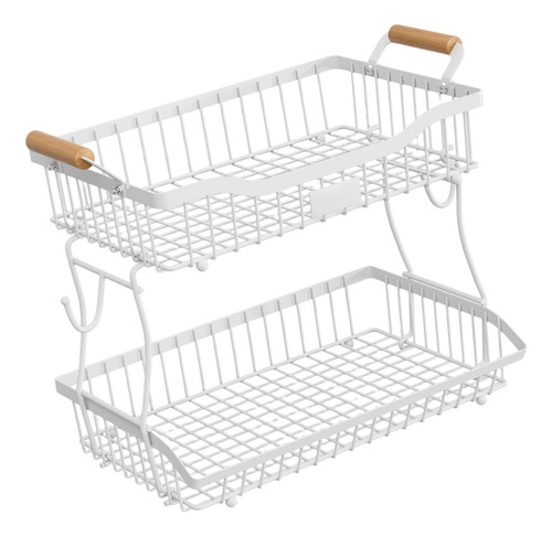 2 Niveles De Canasta De Frutas Soporte De Soporte De Frutas
