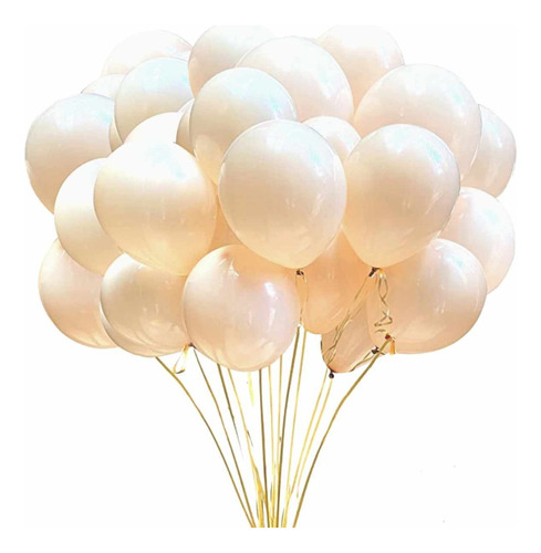 25 Unidades - Balões Bexiga Candy Colors/tons Pastel - N° 9 Cor Marfim