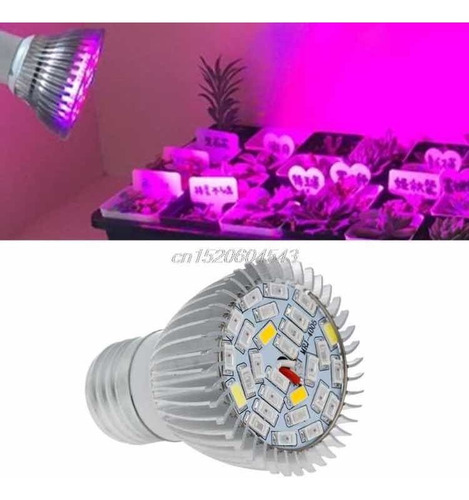 Imagen 2 de 5 de Lámpara Cultivo Hidropónico 28 W 28 Leds 110 Ó 220 Vac