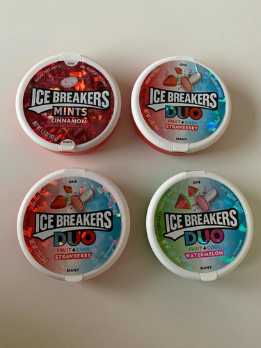 Lote 4 Envases Vacíos Ice Breakers