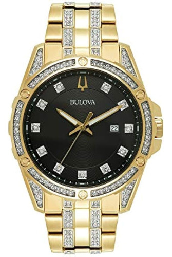 Bulova Box Set Reloj De Cuarzo Con Calendario Para Hombre, C