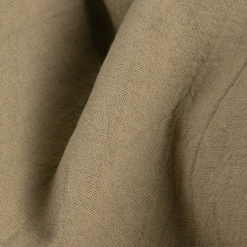 Tela Tusor Liviano Ancho 2.20mts 100% Algodón Lavado X Mt Khaki Liso