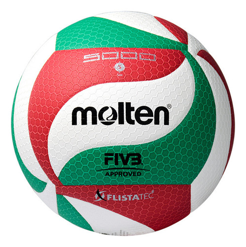 Molten Balón Voleibol V5m5000,tricolor Laminado, Número 5
