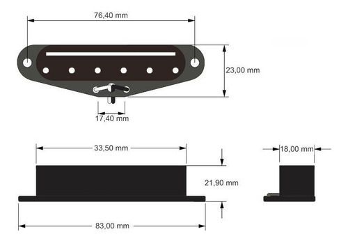Captador Mini Humbucker Para Guitarra Cabrera Classic 2j.