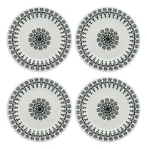 Comprar Kit Jogo 4 Pratos Rasos Biona Folk Em Cerâmica 24 Cm Oxford