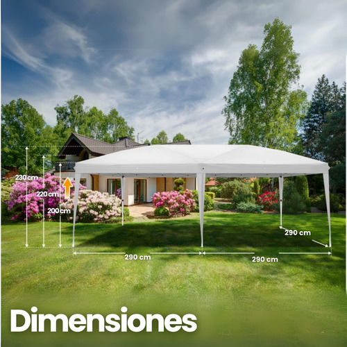 Toldo Plegable 3x6 Carpa Impermeable Con Paredes Y Ventanas