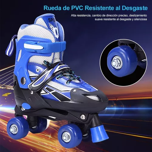 Patines de ruedas de doble fila, Patines de ruedas de 4 ruedas de doble  fila para niños y adultos Patines de ruedas Diseñados con precisión