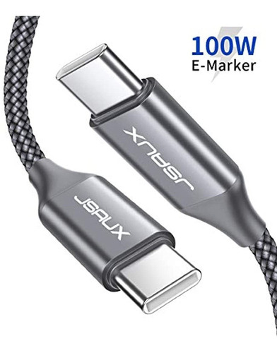 Usb C To Usb C 100w Cable 10ft, Jsaux Usb Type C 5a Fast